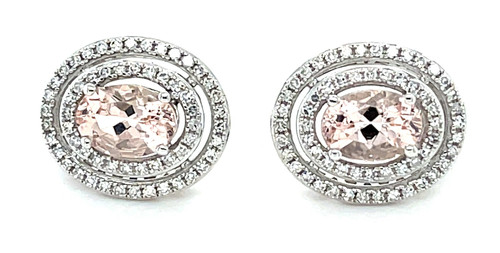 Morganite Dress Earrings 0.37ct/1.44ct 1