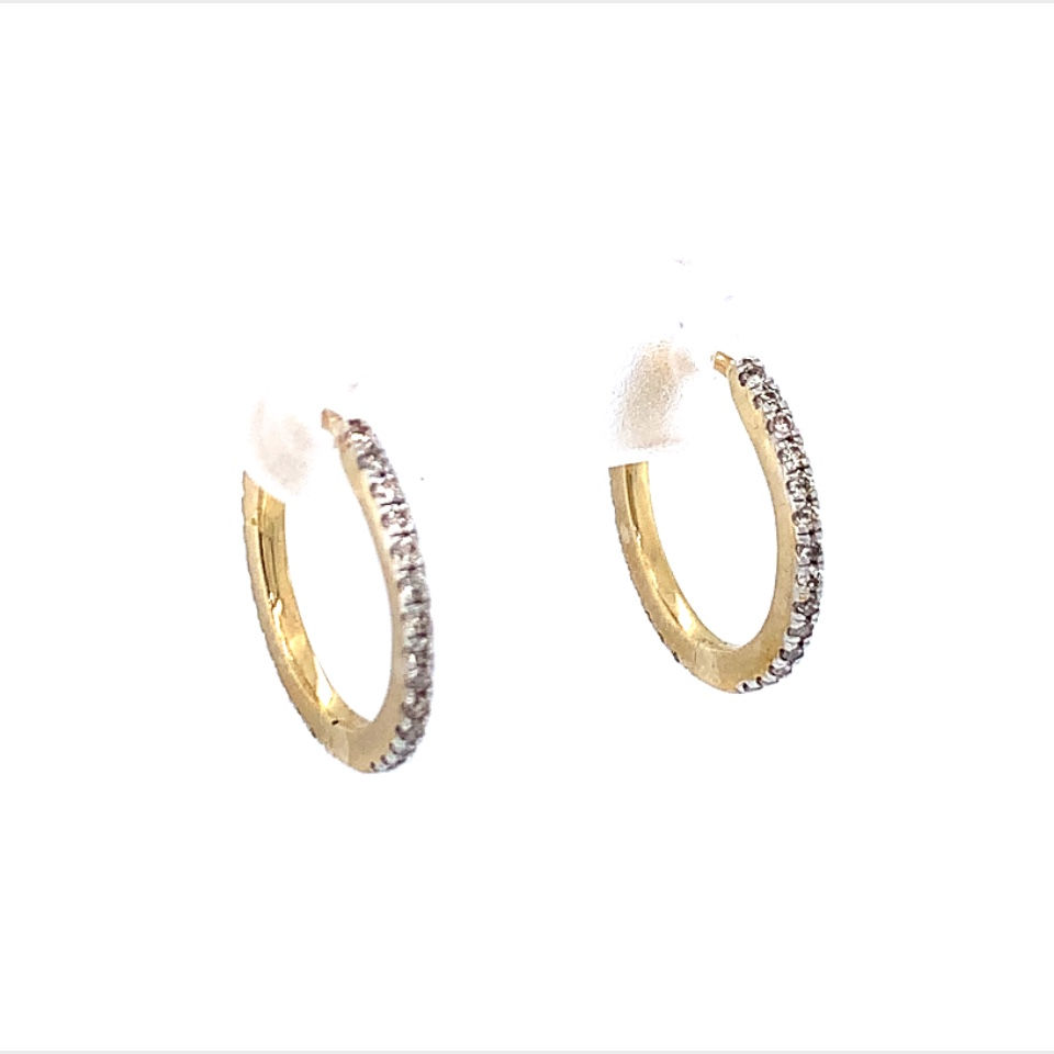 Thumbnail: 9kt Gold 0.34ct Diamond Huggies