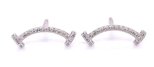Smile Diamond Earrings, White/Yellow Gold, 0.15ct 1
