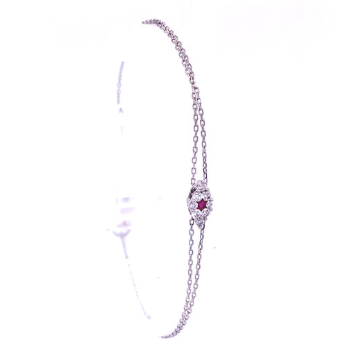 Ruby/Emerald/Sapphire Diamond Bracelet 0.05ct/0.17ct 1