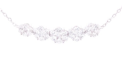 Diamond Necklace White/Yellow Gold 0.48ct 1