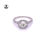 Thumbnail: Round Diamond Halo and Shoulder Ring Platinum 0.76ct