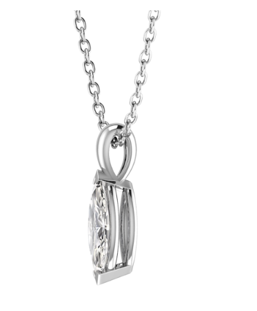 Thumbnail: Marquise Cut Diamond Single Stone Pendant, 0.50ct - 2.00ct