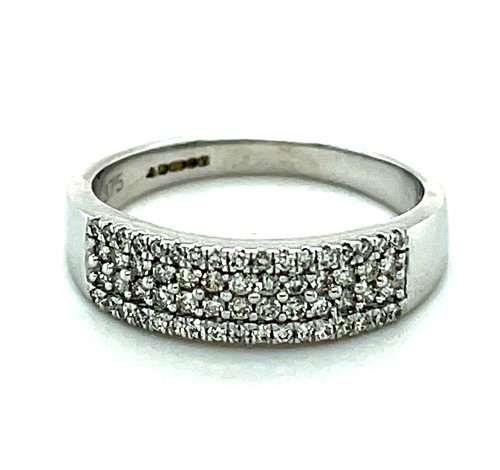 Diamond Dress Ring, 9 K White Gold, 0.32ct 1