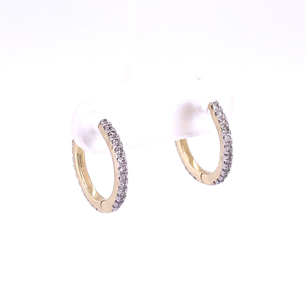 Thumbnail: 9kt/18kt 0.30ct Diamond Hoops 10mm