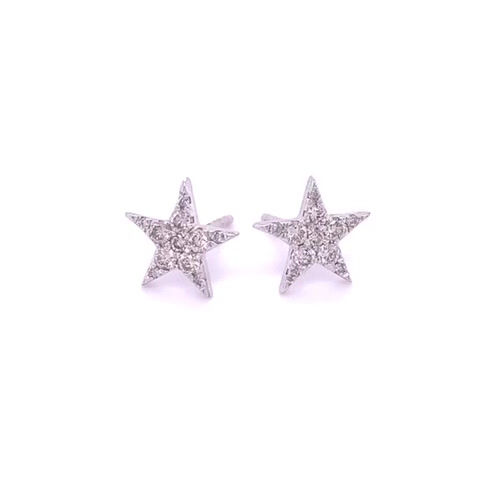 Thumbnail: 9kt Gold 0.41ct Star Diamond Earrings