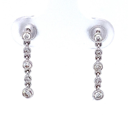 Diamond Drop Earrings White/Yellow Gold 0.15ct-0.30ct 1