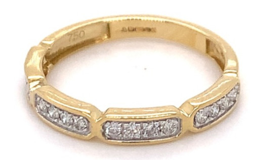 Diamond set, 18kt Gold Band, 0.25ct 1