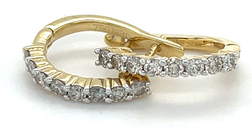 Diamond Hoop Earrings, 0.61ct 1