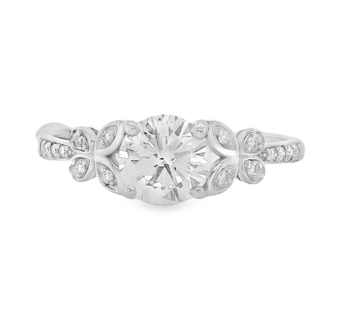 Round Diamond Ring, 18Kt White Gold, 0.76/0.06ct 1