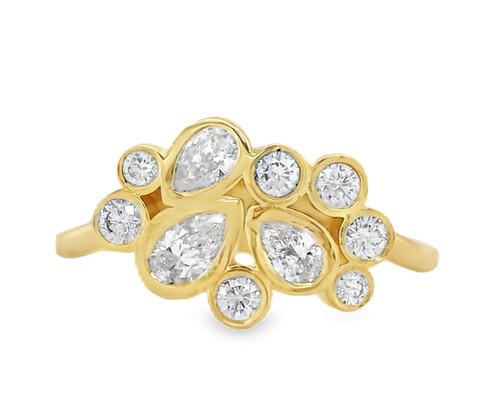 Scattered Pear Dress Ring, 0.63ct 1