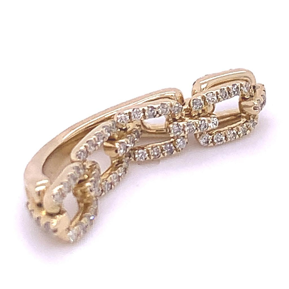 Thumbnail: Flexi Chain Ring 9K White/Yellow 0.40ct