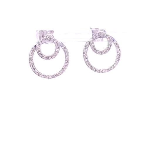 Thumbnail: 9kt Gold 0.50ct Double Circle Earrings