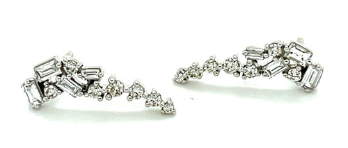 Baguette & Round Diamond Climbers, 0.50ct 1