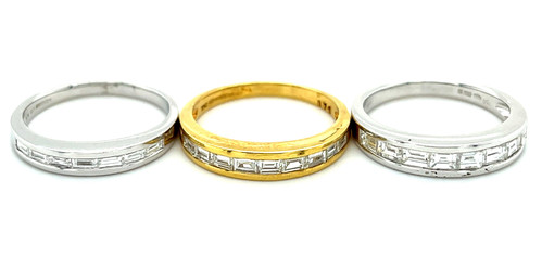 Fancy Cut Half Eternity Ring 18KT 0.25ct-1.00ct 1