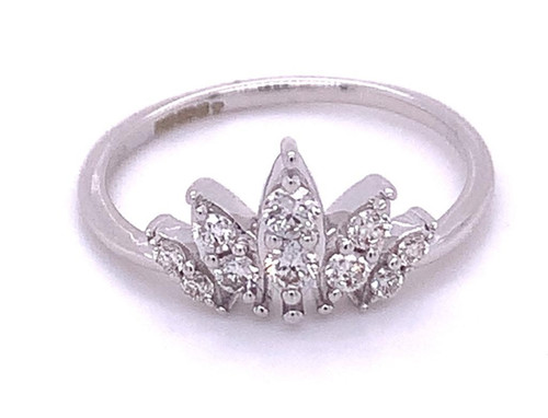 "Tiara" Diamond Dress Ring, 9kt/ 18kt White/ Yellow Gold,  0.30ct 1