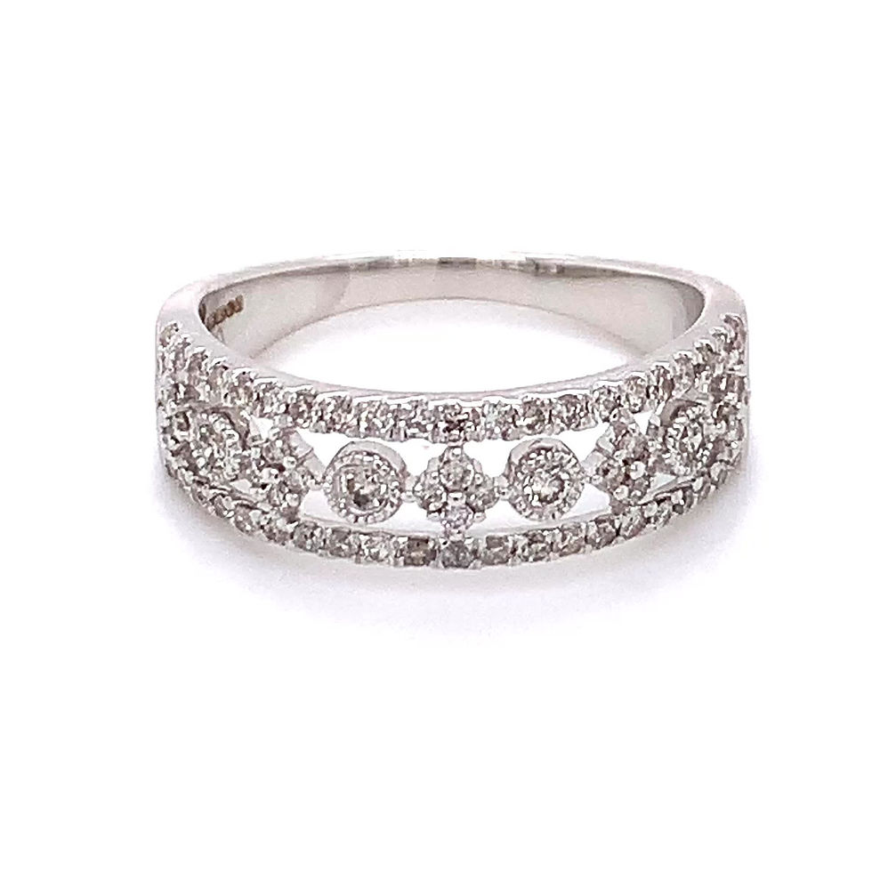 Thumbnail: 18kt White Gold 0.46ct Diamond Dress Ring