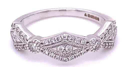 Art Deco Ring, 18K White Gold, 0.27ct 1