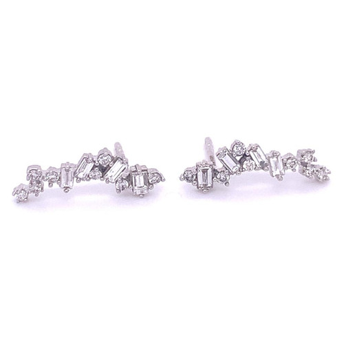 'Dancing' Baguette Diamond Climbers, 0.55ct 1
