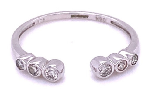 Bubble Cuff Ring, 9K Yellow/White/Rose Gold, 0.20ct 1