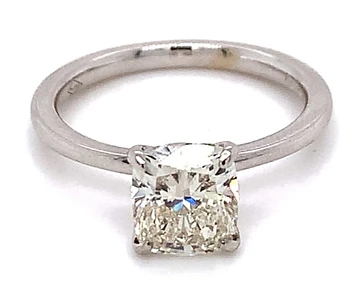 GIA Certified Radiant Cut Solitaire Ring, Platinum, 1.00ct