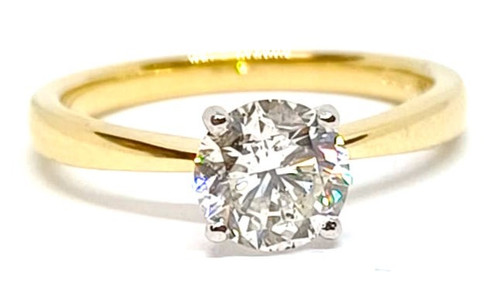 1.15ct Round Brilliant Solitaire Diamond Two-Tone 18Kt Ring 1