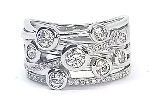 Bubble Dress Ring, 9KT, 0.80ct 1