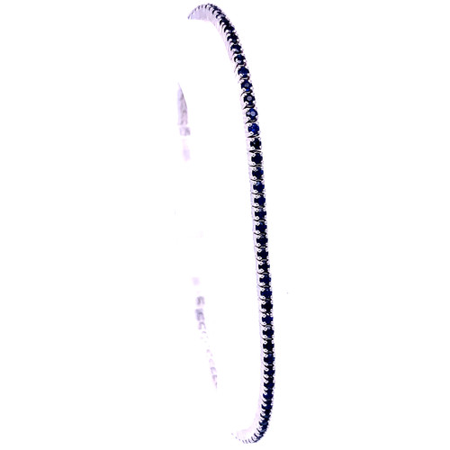 Sapphire Tennis Bracelet 9/18K White Gold 2ct - 5ct 1