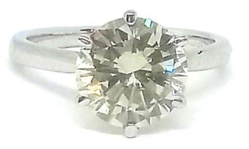 2.75 ct, Round Solitaire Diamond Ring 18kt Gold 1