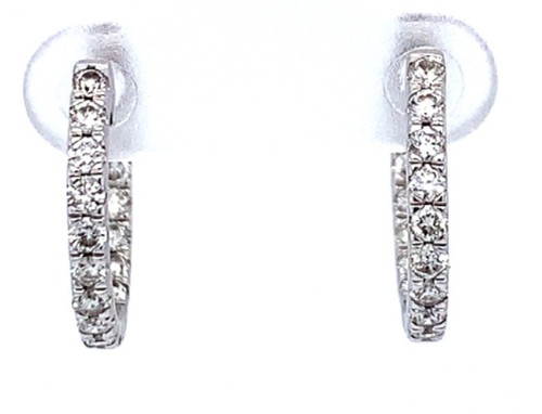 Half In/Half Out- Diamond Hoops, 9k/18k Gold, 1.00-3.00ct 1