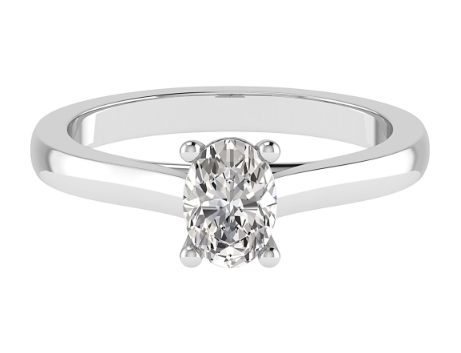 GIA Certified Oval Solitaire Ring Platinum 1.00ct 1
