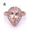 Thumbnail: 9kt Rose Gold 2.57ct/0.25ct Pear Morganite Halo Ring