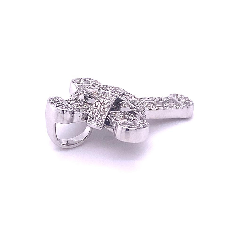 Thumbnail: 9kt White Gold 1.43ct Diamond Cross