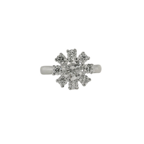 Platinum Floral Diamond Ring 1
