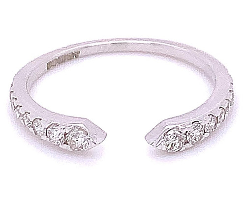 Diamond Cuff Ring, 9K White Gold, 0.30ct 1
