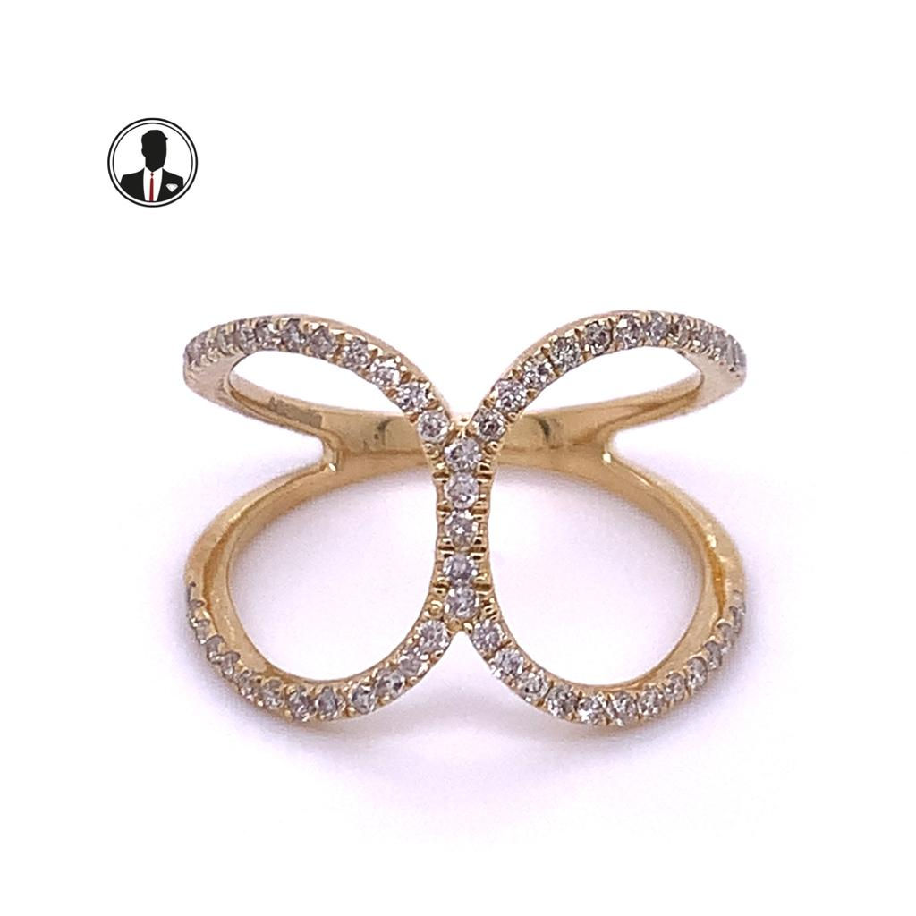 Diamond Dress Ring 9K Yellow/White Gold 0.37ct