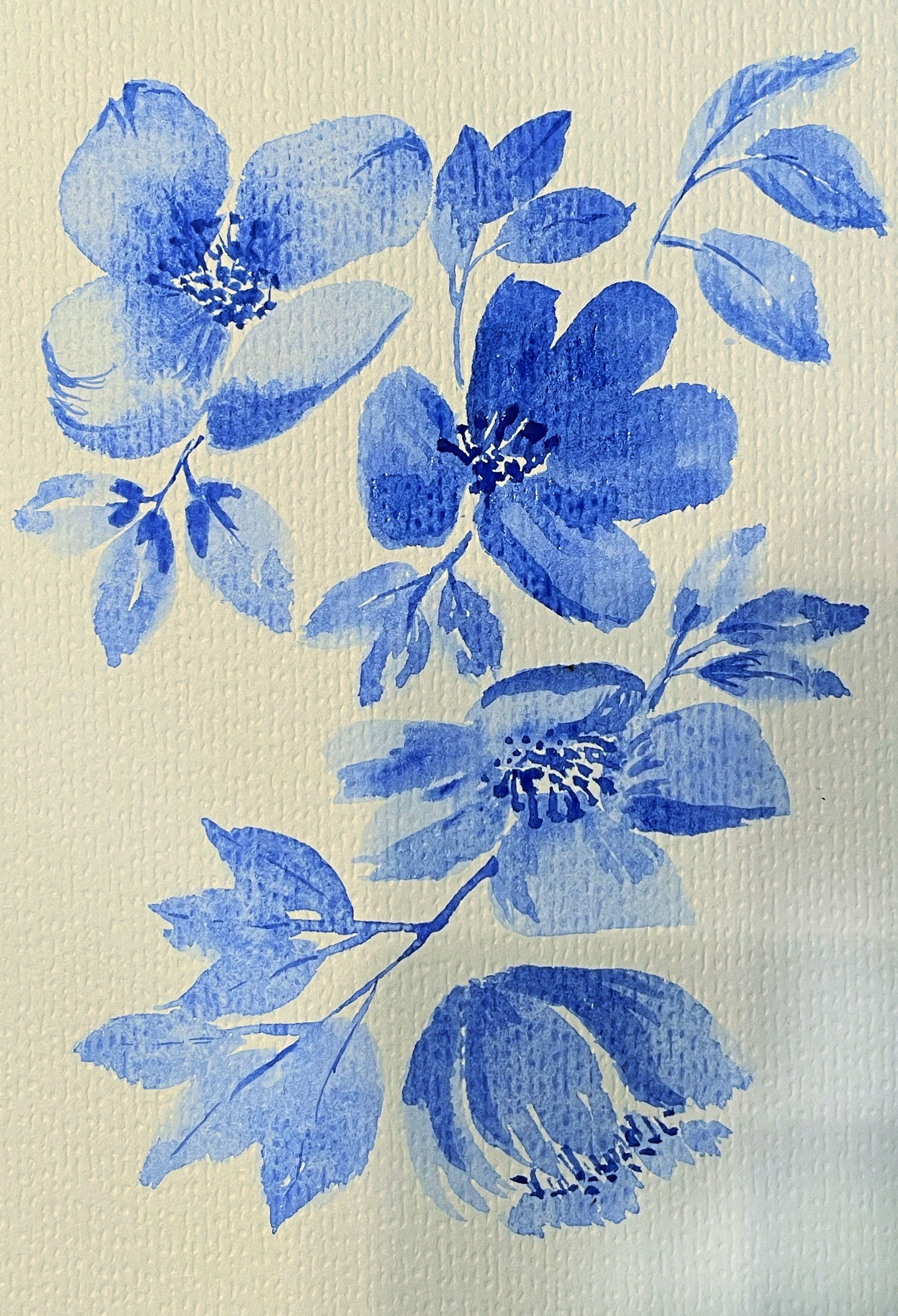 Ultramarine Floral Study