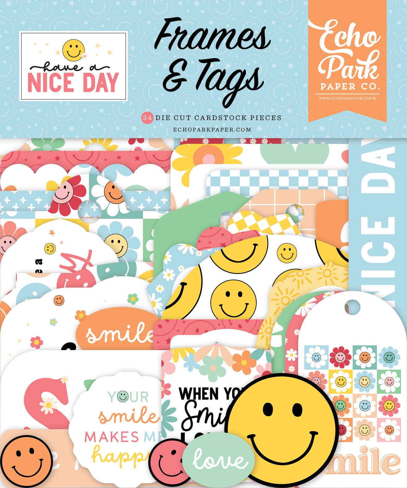 Echo Park Have A Nice Day Cardstock Ephemera 33/Pkg-Frames & Tags