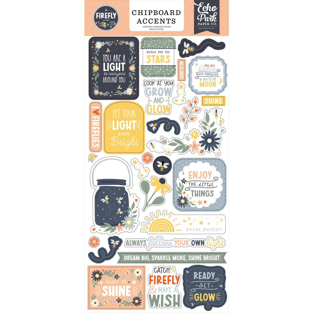 Echo Park Firefly Chipboard Accents 6"X13"