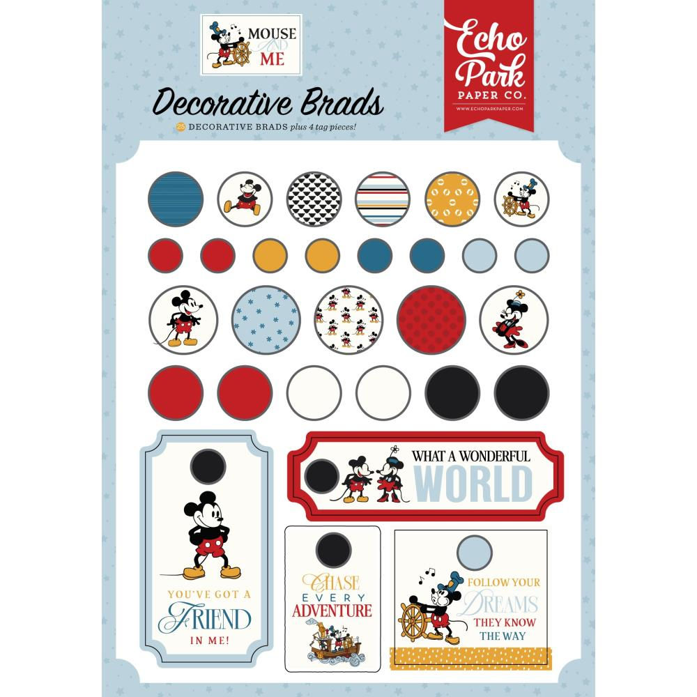 Echo Park Mouse And Me Decorative Brads