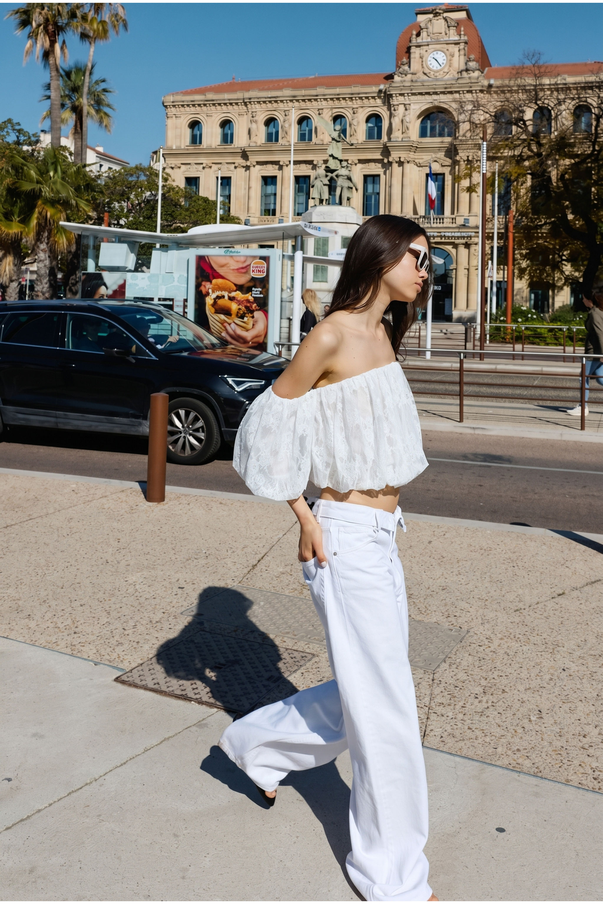 Lace off shoulder