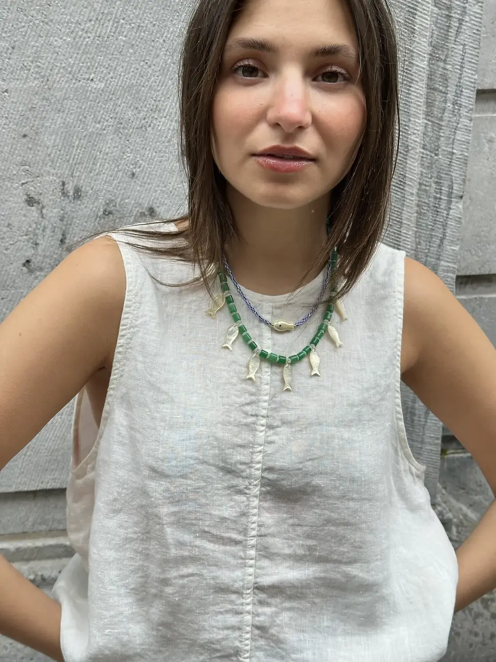 Thumbnail: Allison Green Bead Necklace