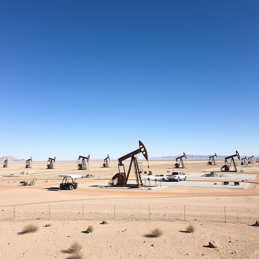 oilfield with wells