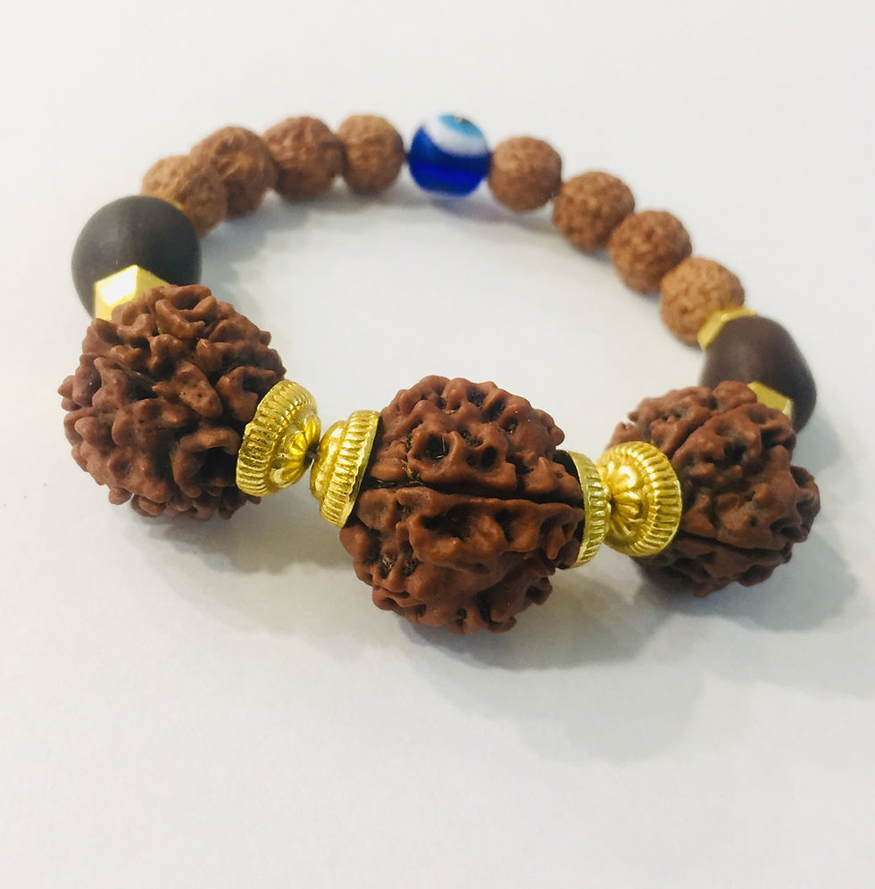 Thumbnail: Kamal Gatta with Evil Eye With Natural  Rudraksha Bracelet