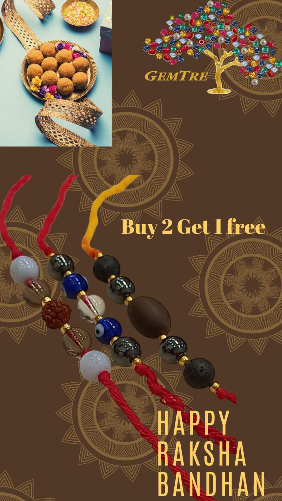 Thumbnail: Rakhi Combo  Sets Of 3