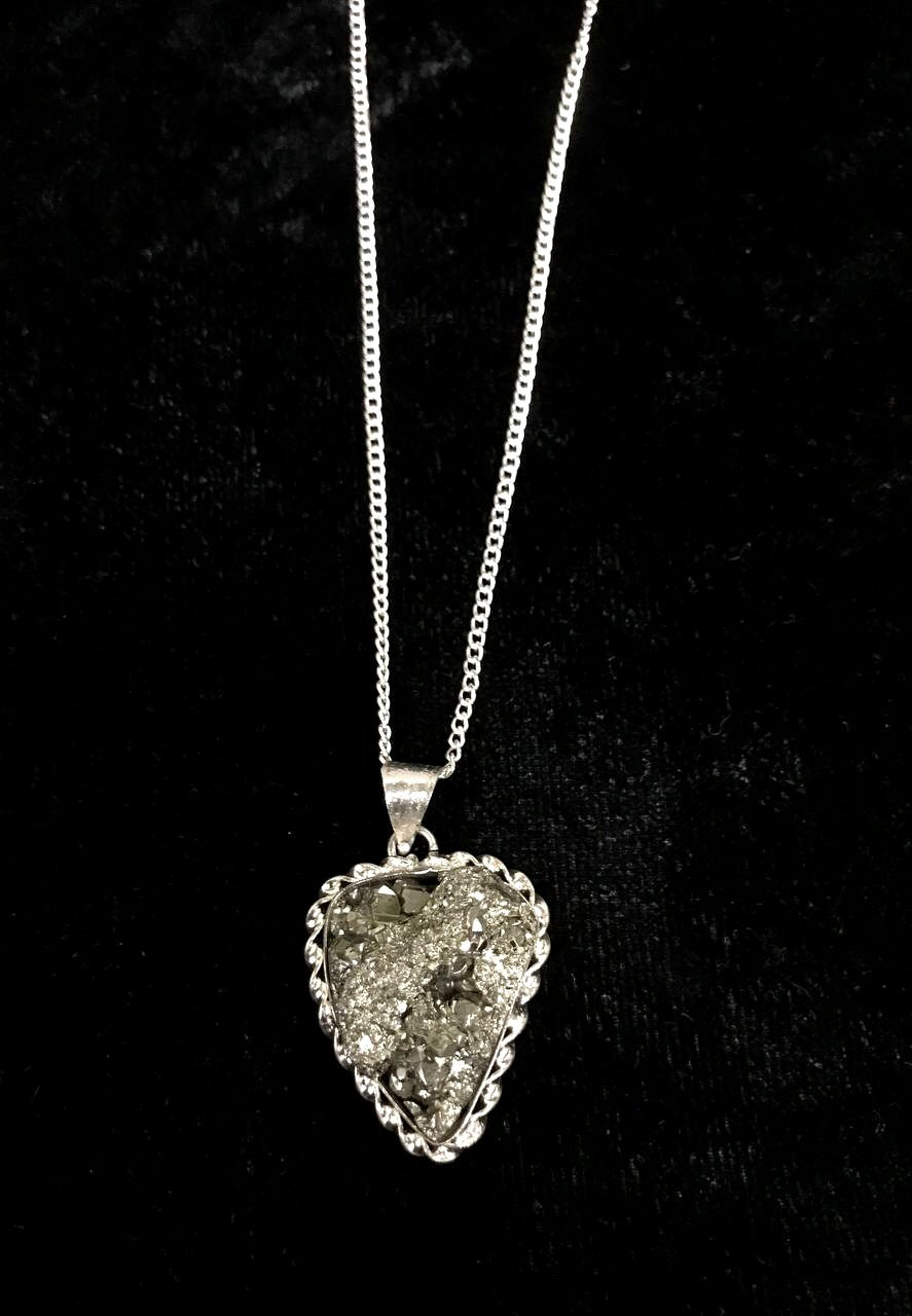 Thumbnail: Pyrite Pendants (German Silver)