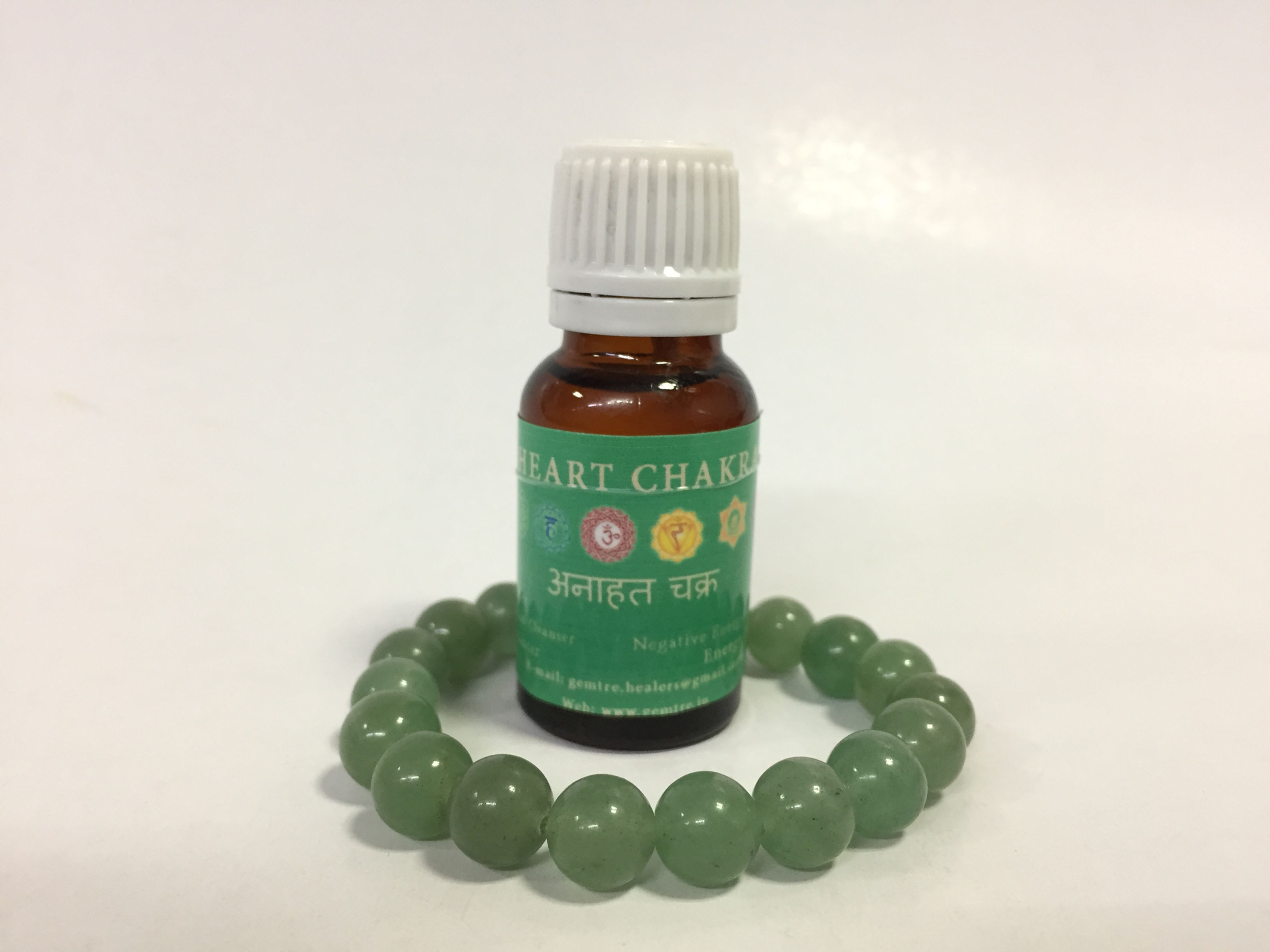 Heart chakra oil with Green Aventurine bracelet