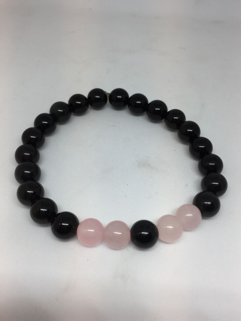 Thumbnail: Rose Quartz With Black Tourmaline Couple Bracelet