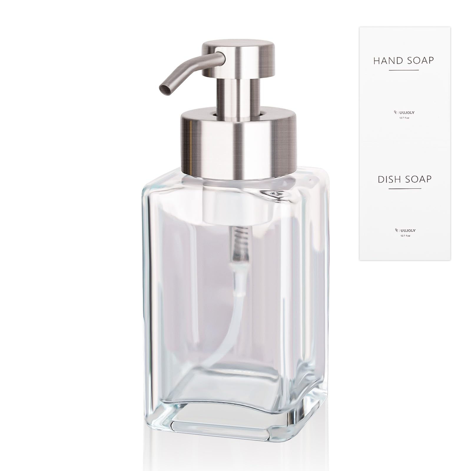 Elegant Foaming Soap Dispenser 12oz Stainless Steel Pump
