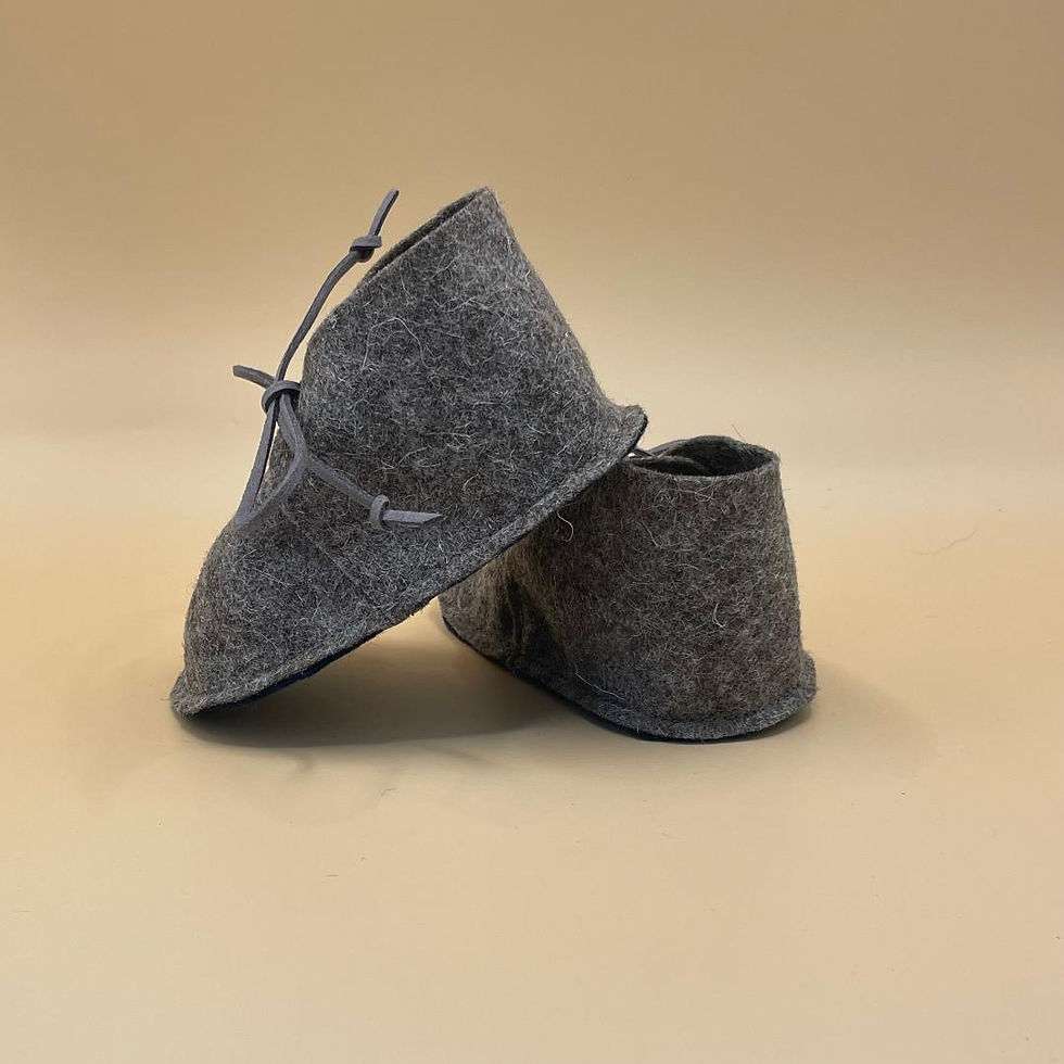 Thumbnail: Brown Marle wool felt buddy boot